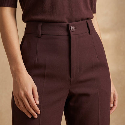 Women's Tailored Trousers High Waisted Stretch Blend Fit – Valentina
