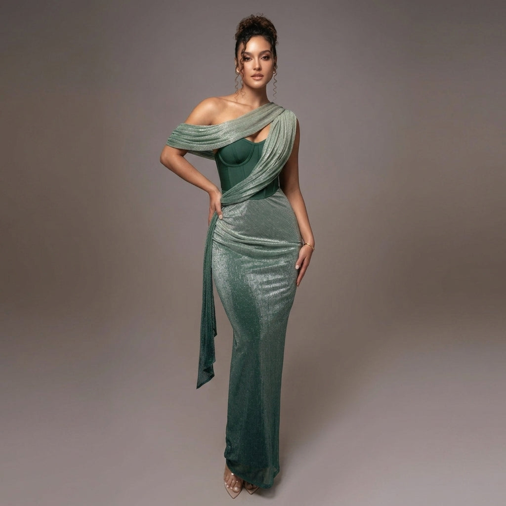 Women's Silk Blend Statement Gown Refined Silhouette – Celeste