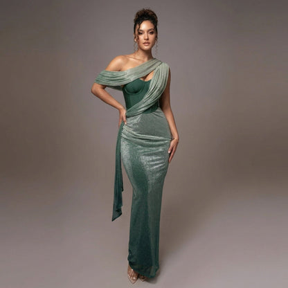 Women's Silk Blend Statement Gown Refined Silhouette – Celeste
