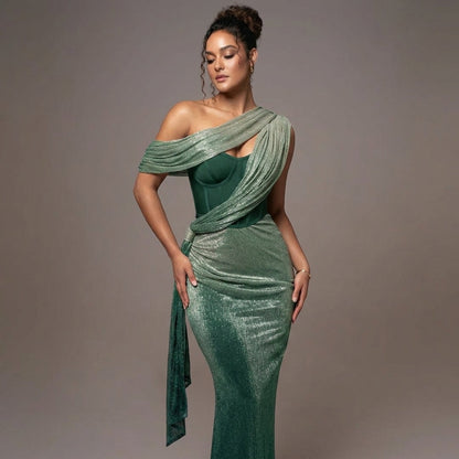 Women's Silk Blend Statement Gown Refined Silhouette – Celeste