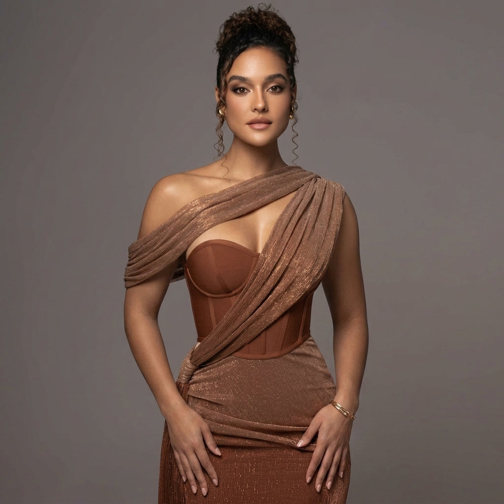 Women's Silk Blend Statement Gown Refined Silhouette – Celeste