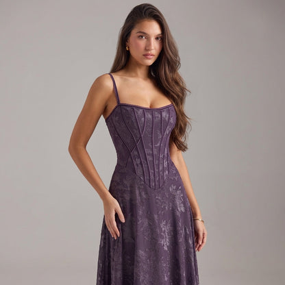 Floral Chiffon Dress for Women With Spaghetti Straps – Marielle