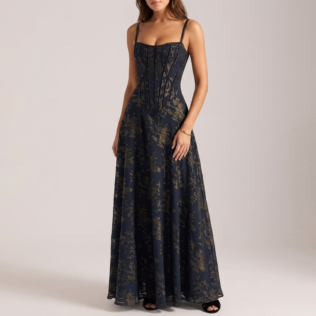 Floral Chiffon Dress for Women With Spaghetti Straps – Marielle