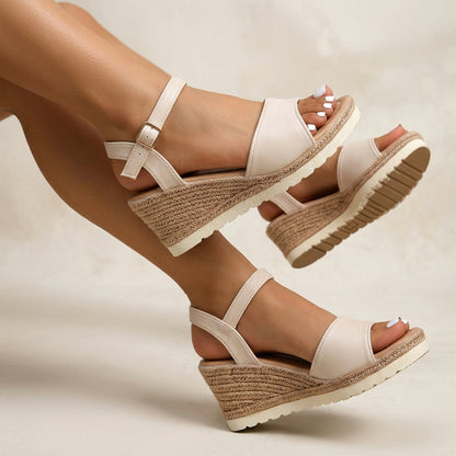 Orthopedic Wedge Sandals for Women Premium Leather Adjustable Straps – Marielle