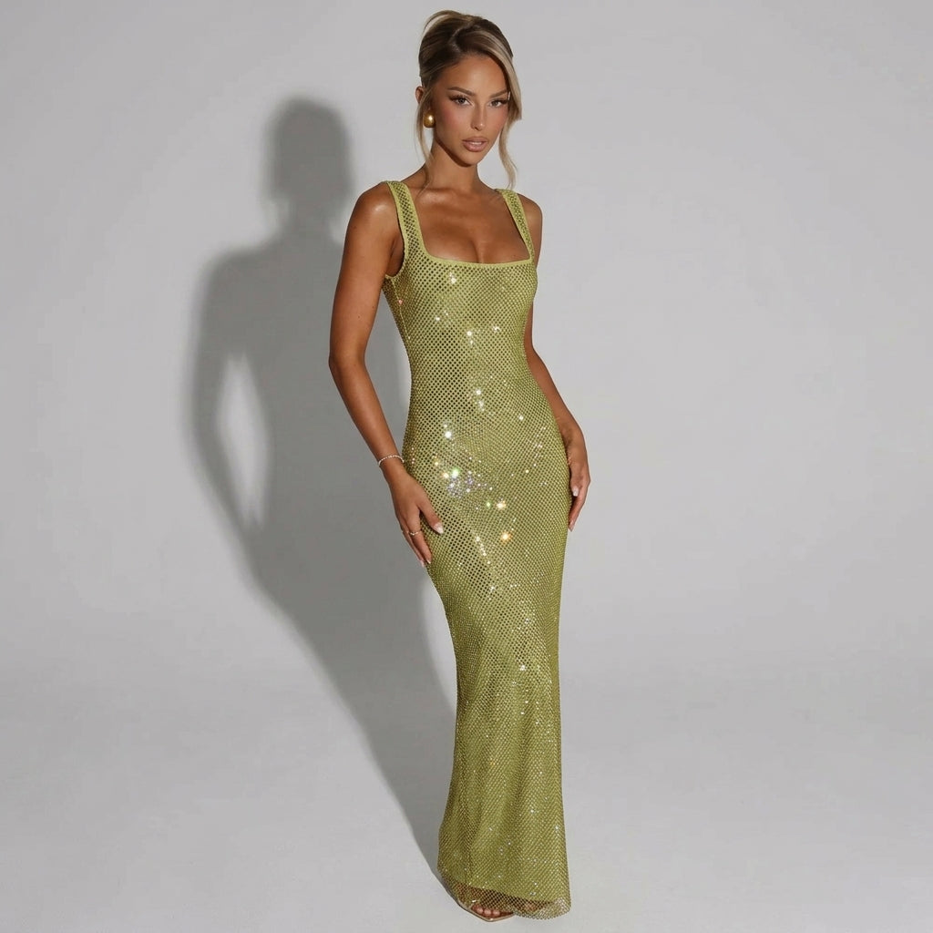 Women's Embellished Satin Evening Gown for Special Occasions – Celeste