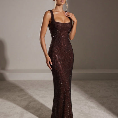 Women's Embellished Satin Evening Gown for Special Occasions – Celeste
