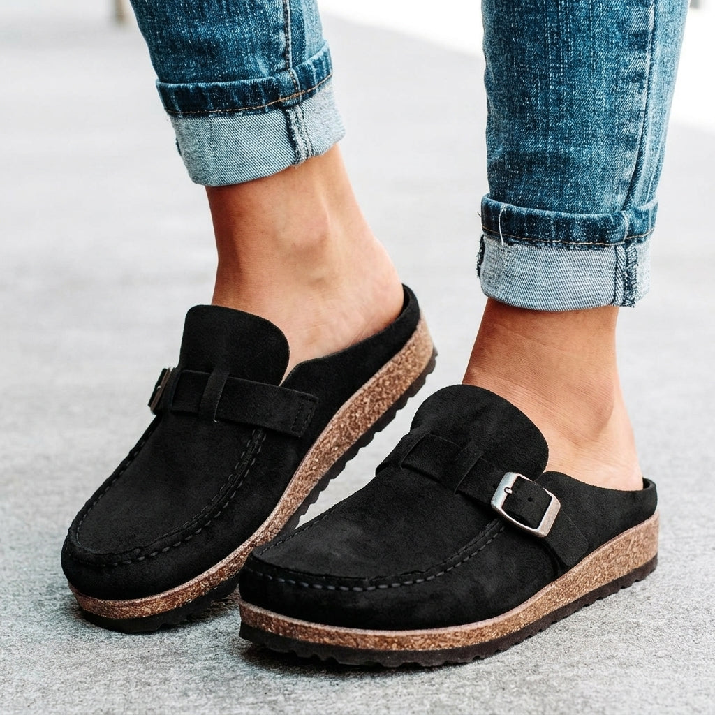 Orthopedic Slip-On Loafers Knit Blend Flexible Support – Elara