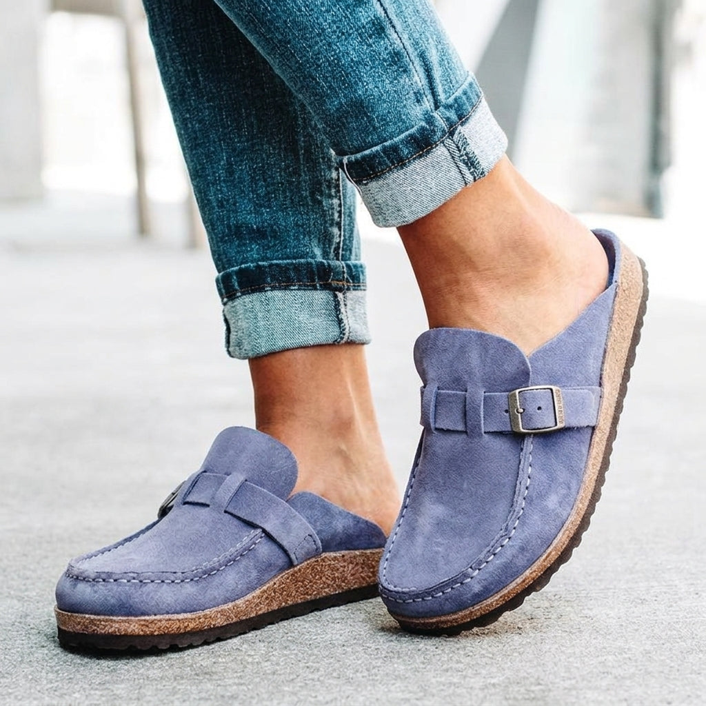Orthopedic Slip-On Loafers Knit Blend Flexible Support – Elara