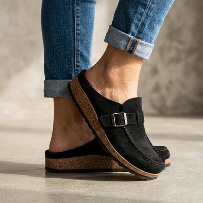 Orthopedic Slip-On Loafers Knit Blend Flexible Support – Elara