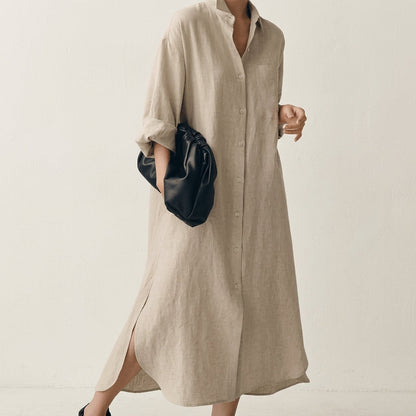 Linen Shirt Dress for Women Oversized Relaxed Fit – Marlowe