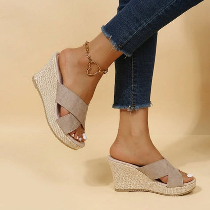 Orthopedic Wedge Sandals Premium Leather Adjustable Strap – Maribel