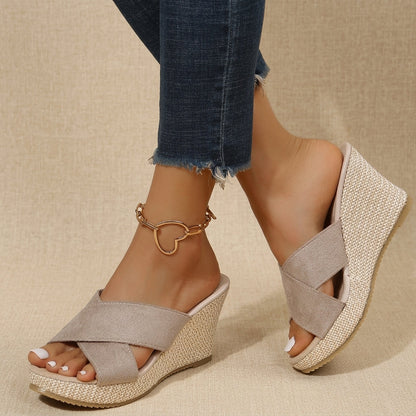 Orthopedic Wedge Sandals Premium Leather Adjustable Strap – Maribel