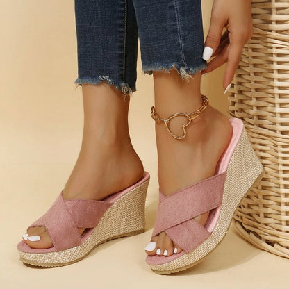 Orthopedic Wedge Sandals Premium Leather Adjustable Strap – Maribel