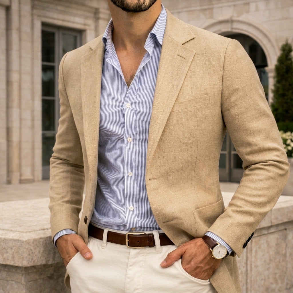 Knit Blazer Cotton Blend Modern Silhouette – Alaric