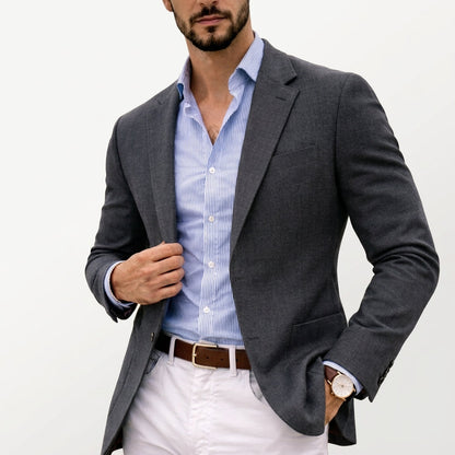 Knit Blazer Cotton Blend Modern Silhouette – Alaric