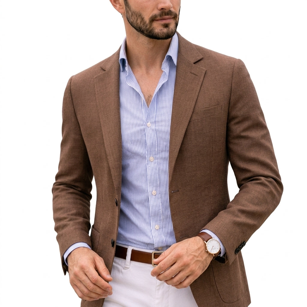 Knit Blazer Cotton Blend Modern Silhouette – Alaric