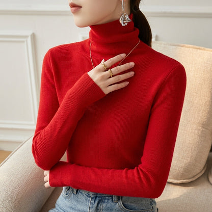 Cashmere Blend Turtleneck Sweater Refined Everyday Style – Elara