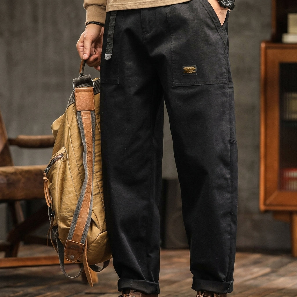 Utility Pants for Men Cotton Blend Relaxed Fit Multiple Pockets – Rowan