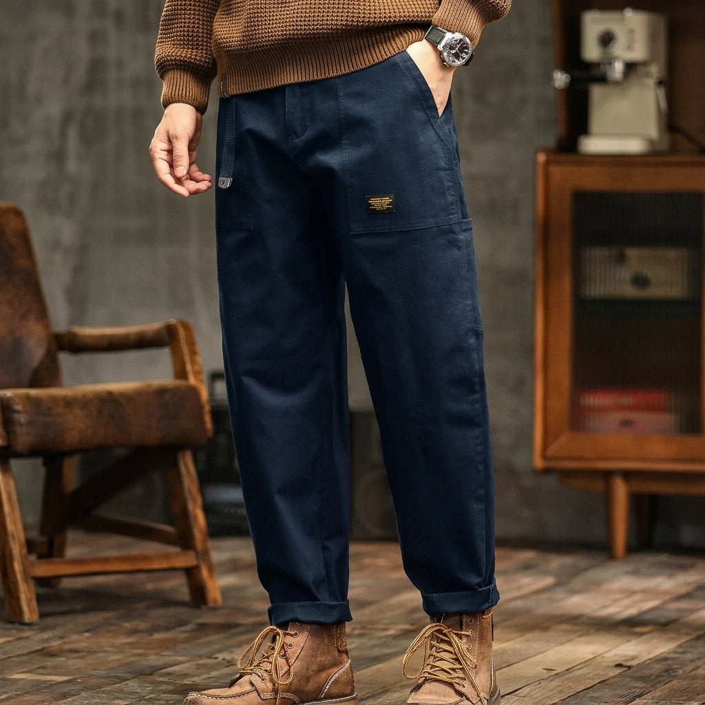 Utility Pants for Men Cotton Blend Relaxed Fit Multiple Pockets – Rowan