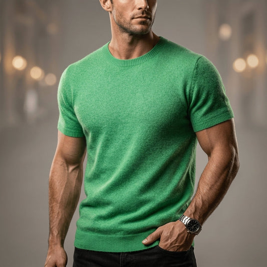Cashmere Blend Tee Soft Draped Refined Style – Celeste