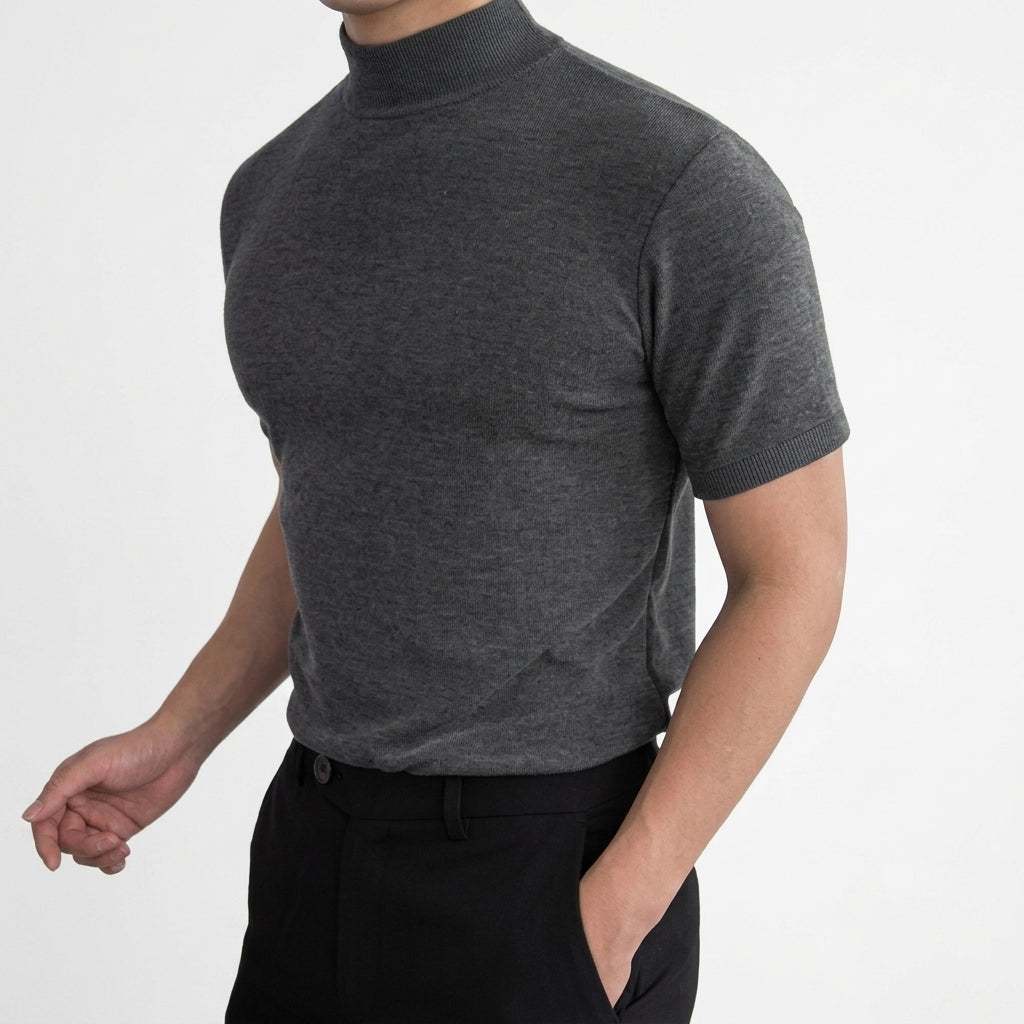 Turtleneck Shirt Cotton Blend Refined Relaxed Fit – Alina