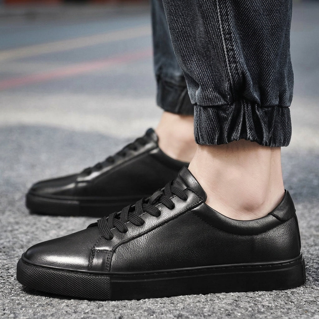 Leather Sneakers Classic Slip-On Versatile Everyday Style – Lucan