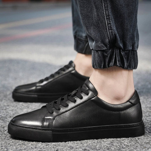 Leather Sneakers Classic Slip-On Versatile Everyday Style – Lucan