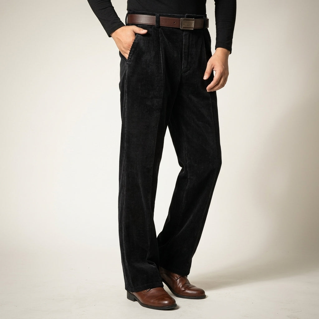 Corduroy Trousers Cotton Blend Relaxed Fit – Marlowe