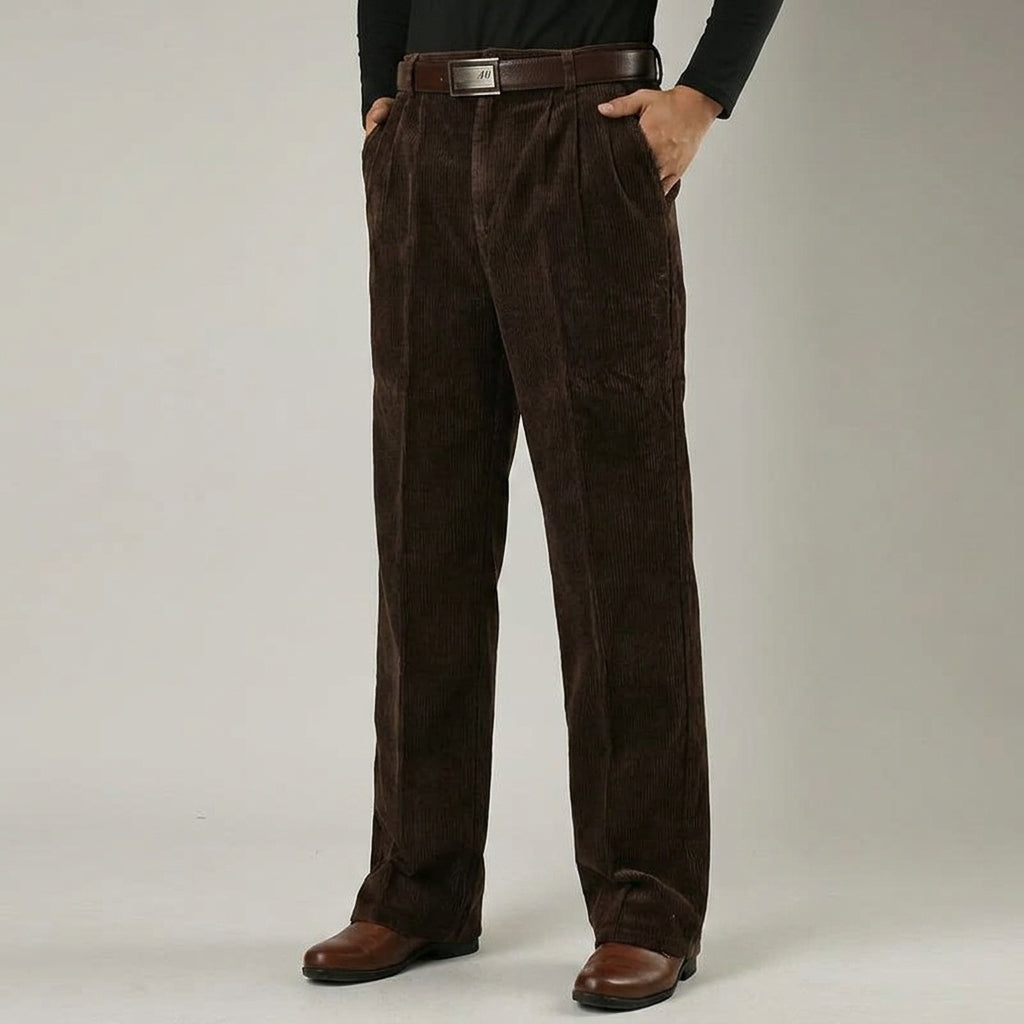 Corduroy Trousers Cotton Blend Relaxed Fit – Marlowe