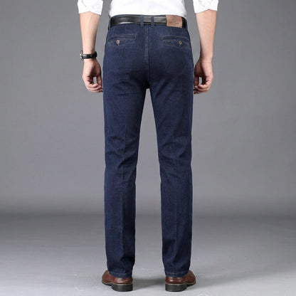 Cotton Blend Denim Trousers Refined Five Pocket Style – Valen