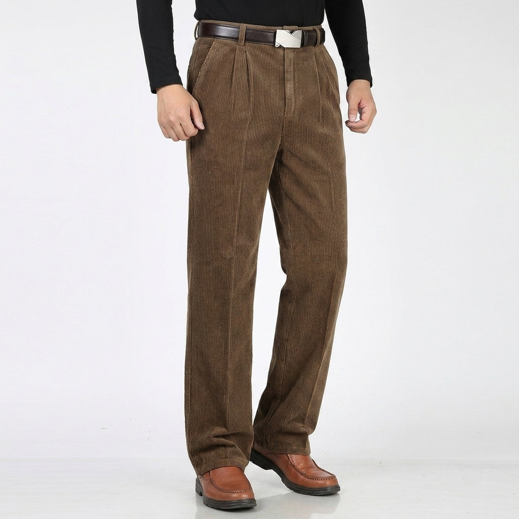 Corduroy Trousers Cotton Blend Relaxed Fit – Marlowe