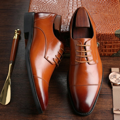 Men's Leather Oxford Shoes Classic Lace-Up Formal Style – Alden