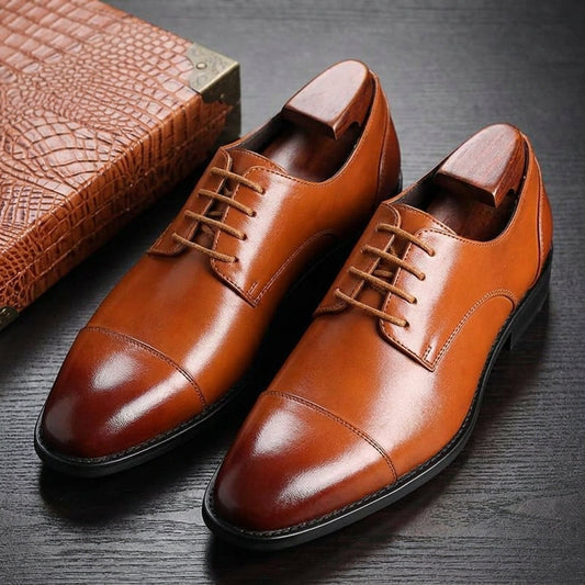 Men's Leather Oxford Shoes Classic Lace-Up Formal Style – Alden