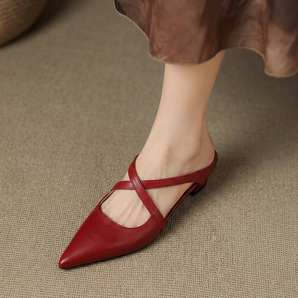 Leather Mules for Women Orthopedic Slip On Shoes – Marlowe
