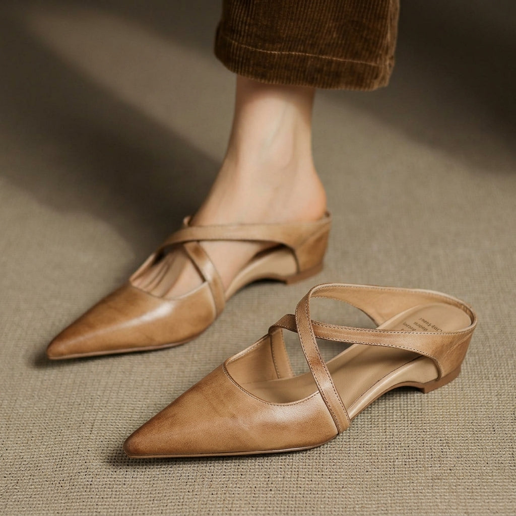 Leather Mules for Women Orthopedic Slip On Shoes – Marlowe