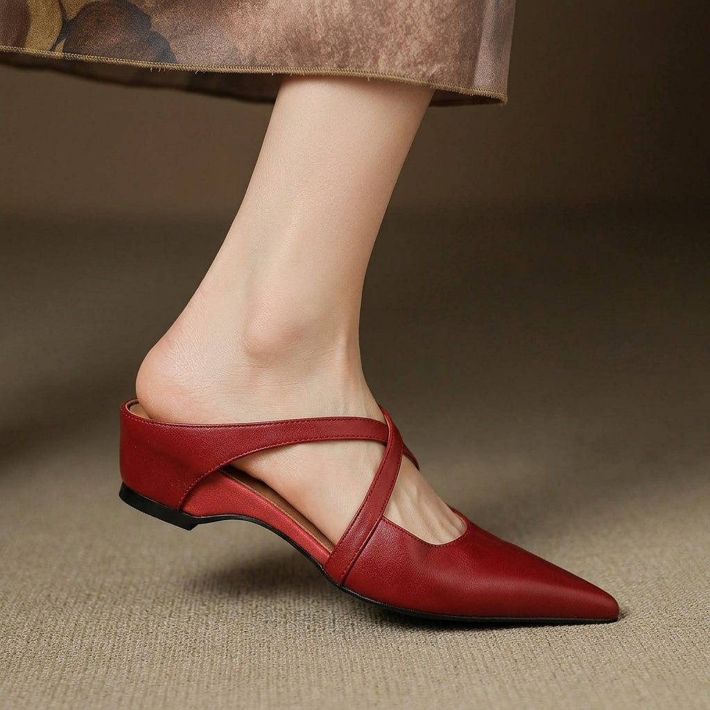 Leather Mules for Women Orthopedic Slip On Shoes – Marlowe