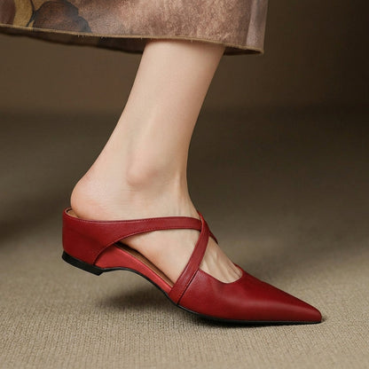 Leather Mules for Women Orthopedic Slip On Shoes – Marlowe