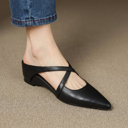 Leather Mules for Women Orthopedic Slip On Shoes – Marlowe