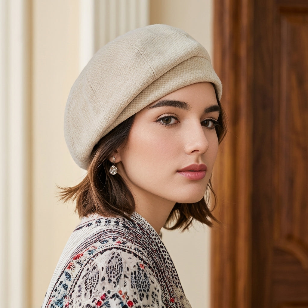 Wool Beret Classic Elegant Style – Celeste