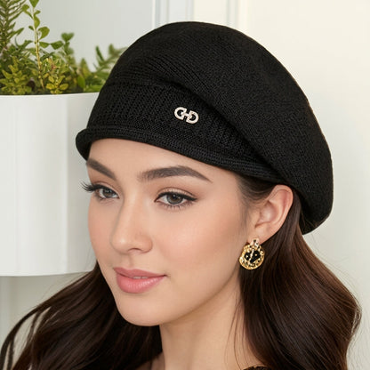 Wool Blend Beret for Women Soft Classic Style – Elara