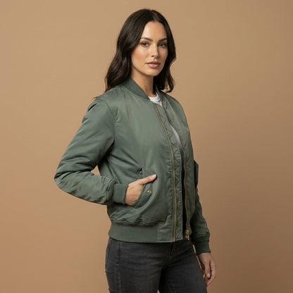 Bomber Jacket Modern Zip Ribbed Trim – Lucien