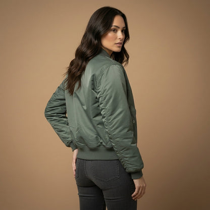 Bomber Jacket Modern Zip Ribbed Trim – Lucien