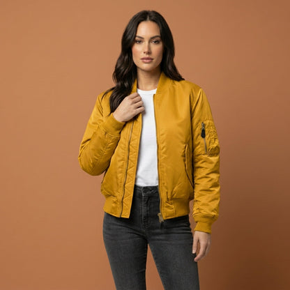 Bomber Jacket Modern Zip Ribbed Trim – Lucien