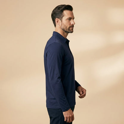 Stretch Polo Shirt with Structured Collar – Marlowe