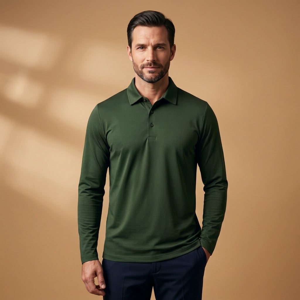 Stretch Polo Shirt with Structured Collar – Marlowe