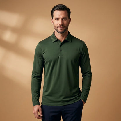 Stretch Polo Shirt with Structured Collar – Marlowe