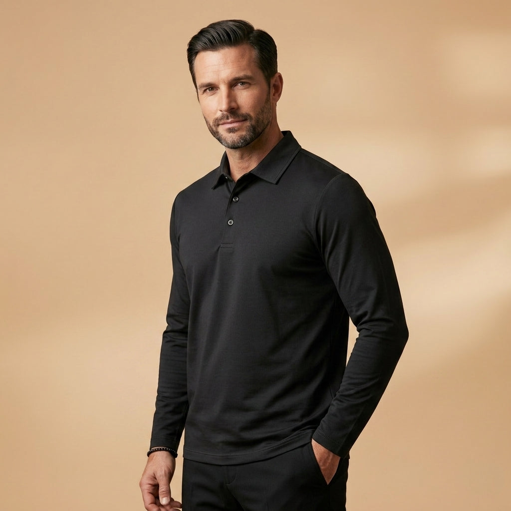 Stretch Polo Shirt with Structured Collar – Marlowe