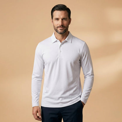 Stretch Polo Shirt with Structured Collar – Marlowe
