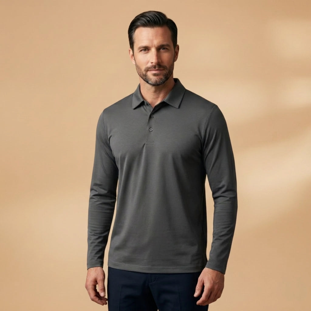 Stretch Polo Shirt with Structured Collar – Marlowe