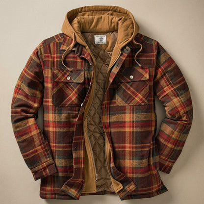 Men's Hooded Lumberjack Jacket Durable Fabric Blend – Laurent